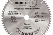 Trend CSB/CC30564 CraftPro Saw Blade for Mitre &amp; Table Saws 305 x 30mm x 64T