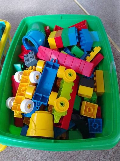 Two boxes of Duplo