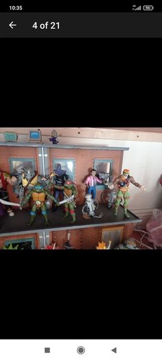 Neca TMNT collection with neca diorama