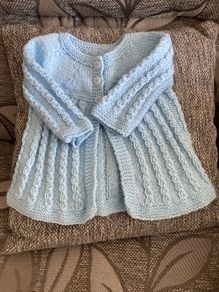Blue matinee coat
