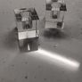 2 Glass Cube Candle Holders Image 4