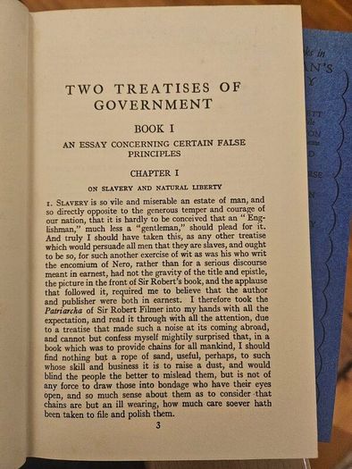Of Civil Goverment. By John Locke. 1936 Hardback In Good Condition.  See Photos For Same.