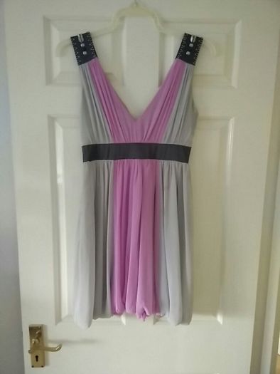 Lipsy Grey and Pink Dress with Sequins