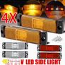 4pcs of Truck LED Side Lights in Red, Yellow, And White; Auxiliary Light Strips; Flashing Image 2