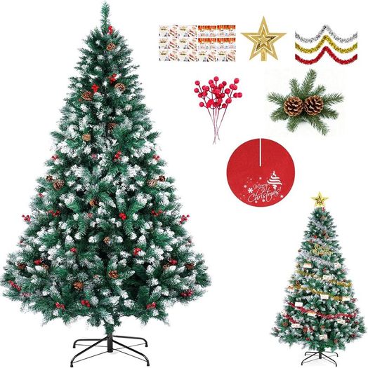 Artificial Christmas Tree, 6FT Holiday Xmas Tree 1400 Branch Tips,