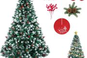 Artificial Christmas Tree, 6FT Holiday Xmas Tree 1400 Branch Tips,
