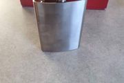 8 Oz. Stainless Steel Hip Flask Chrome Camping Hiking