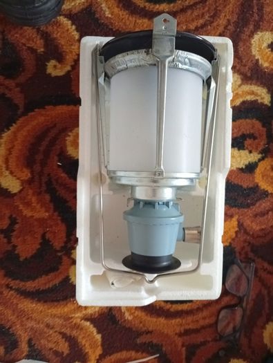 Vintage Teknova Gas Camping Lantern (New in Box).  Rare Danish Import
