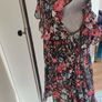 New Look black floral V-neck blouse size UK16 EU44 Postage included Image 3