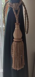 4 Extra Large Heavy Luxury Beaded Gold Curtain Tassel Tiebacks