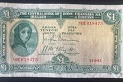 Ireland 11.9.51 1 Pound Lady Lavery Banknote