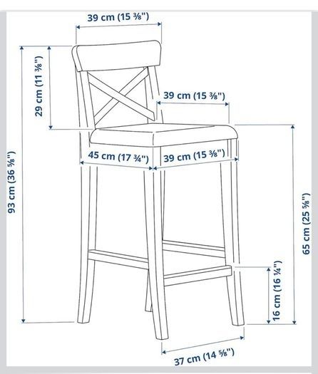 3x IKEA ingolf stools