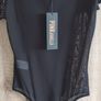 Black mesh top bodysuit with rhinestones would fit Xs s m Image 3