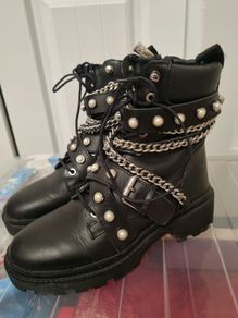 Zara Leather Biker Boot