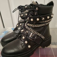 Zara Leather Biker Boot