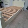 Solid wood white girls bed and mattress Image 9