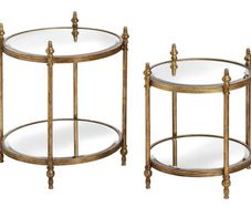 2 Round mirror table