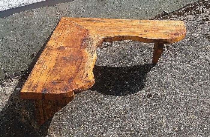 NEW :Rustic Driftwood Floating Corner Shelf