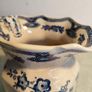 Vintage Rare medium Mason's Patent Ironstone Porcelain Pitcher/creamer Manchu England 51/2". but is damaged have chips on top rim and discoloured. Image 5