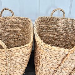 Whicker storage baskets x 2