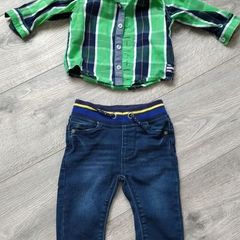 top and jeans 6-9m  Timberland and Dunnes