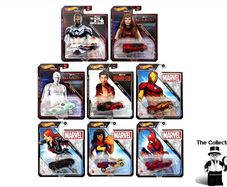 Hot Wheels MARVEL Character Diecast Cars Complete Set Of 8 Brand New Sealed