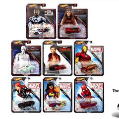 Hot Wheels MARVEL Character Diecast Cars Complete Set Of 8 Brand New Sealed