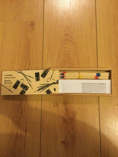 Pindespil pick up sticks and domino games Brand New