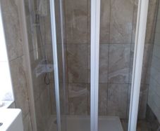 Folding Telescopic Shower Door.New