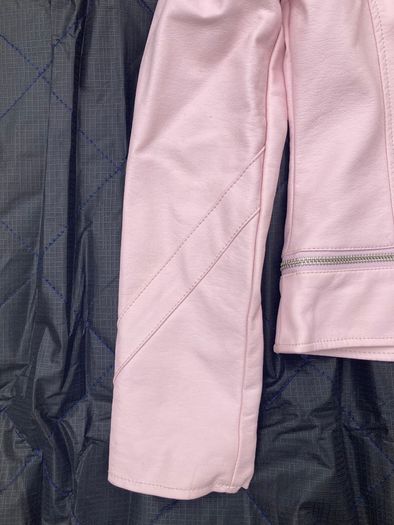 Beautifully soft Pink Leather Biker Jacket - Age 11-12
