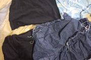 2 tops leggings and skirt