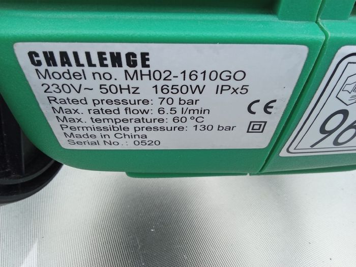 Power Washer 1,650 Watt.