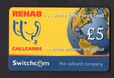 Ireland IR5 Rehab Switch.com Callcard Used