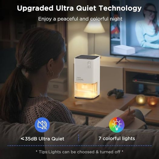 NEW SALE | Dehumidifiers for Home Damp, Heelay 1200ml Electric Dehumidifier