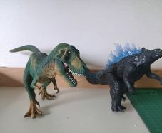Dinosaur & Monster Figures Set (T-Rex + Godzilla)