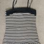 Ladies Black & Cream Striped Cami: Size 10 Image 2