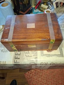 Antique 19th Century Victorian Mahogany Campaign Writing Slope