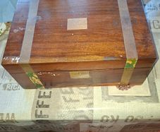 Antique 19th Century Victorian Mahogany Campaign Writing Slope