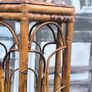 Mid-century boho Hexagonal Bamboo & Rattan Plant Standplant stand Image 3