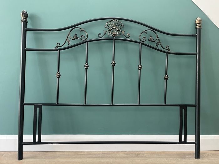 Vintage Style Black Metal King Size Headboard