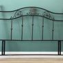 Vintage Style Black Metal King Size Headboard Image 2