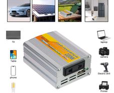 Power Inverter Car Camper Van Mounted Power Inverter USB Voltage Transformer Portable DC 12V To AC 220V Conversion USB Battery Clip