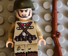 Lego compatible, military figures, soviet russian infantry. 15 figures plus rifles.