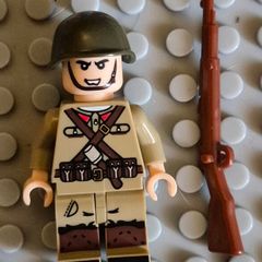 Lego compatible, military figures, soviet russian infantry. 15 figures plus rifles.