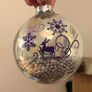 Personalised Glass Christmas baubles Image 7