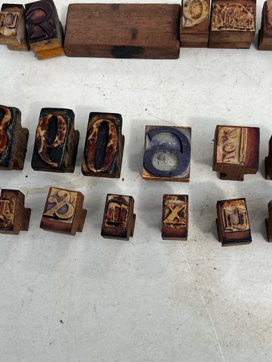 40 vintage printing stamps