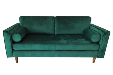 green velvet sofa