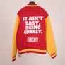 Spreadshirt Cheez It Red Yellow Varsity Bomber Jacket Size M Image 3