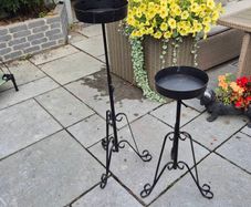 Pair of Vintage Wrought Iron Telescopic Stands/Plant Stands.