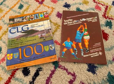 GAA centenary year (1884) all Ireland programmes signed by famous commentators. (Collectors item)